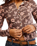 Tilly Long Sleeve Top in French Chocolate Combo