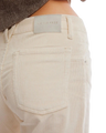 Deep Trance Cord Trousers in White Swan