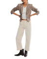 Deep Trance Cord Trousers in White Swan