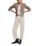 Deep Trance Cord Trousers in White Swan