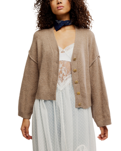 Cool Of The Night Cardigan in Mocha Melange