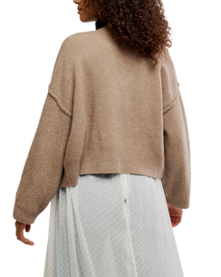 Cool Of The Night Cardigan in Mocha Melange