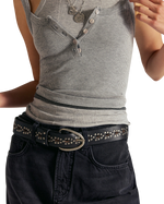 Preston Stud Belt in Black