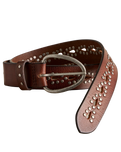 Preston Stud Belt in Mocha