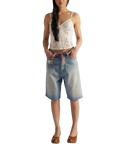 Montana Raw Hem Shorts in Cowgirl Blues