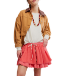 Lady Tulip Mini Skirt in Coral