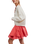 Lady Tulip Mini Skirt in Coral