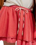 Lady Tulip Mini Skirt in Coral