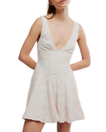 Can't Help It Mini Dress in Champagne Sugar Comb