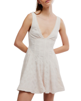 Can't Help It Mini Dress in Champagne Sugar Comb