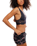 Petal Party Plunge Bralette in Black