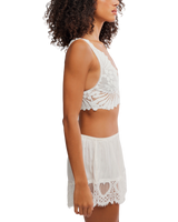 Petal Party Plunge Bralette in Clean Ivory