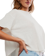 Elsie Swing T-Shirt in White Whisper