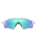 The Oakley Radar EV Path Team Colors Prizm Sunglasses in Prizm Sapphire & Polished White