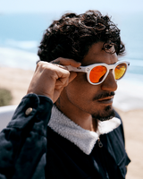 Meta HSTN Sunglasses in Warm Grey & Prizm Ruby