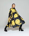The Rain Kiss All Smiles x Smiley Rain Poncho in Black | Available at Anns Cottage