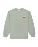 The Parlez Mens Planter Crew Sweatshirt in Sea Mist
