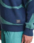 The Parlez Mens Pacific Knit Jumper in Lagoon