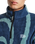 The Parlez Mens Chevy 1/4 Zip Fleece Jacket in Lagoon
