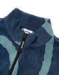 The Parlez Mens Chevy 1/4 Zip Fleece Jacket in Lagoon