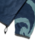 The Parlez Mens Chevy 1/4 Zip Fleece Jacket in Lagoon