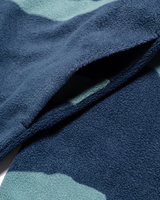 The Parlez Mens Chevy 1/4 Zip Fleece Jacket in Lagoon