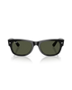 The Ray-Ban Mega Wayfarer II Sunglasses in Polished Black & Green