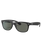 New Wayfarer Polarised Sunglasses in Matte Rubber Black & Green