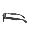 New Wayfarer Polarised Sunglasses in Matte Rubber Black & Green