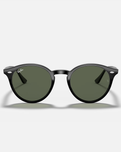 The Ray-Ban RB2180 Sunglasses in Polished Black & Dark Green