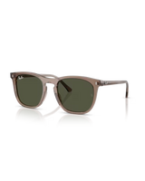 The Ray-Ban RB2210 Sunglasses in Transparent Light Brown & Green