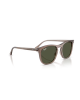 The Ray-Ban RB2210 Sunglasses in Transparent Light Brown & Green