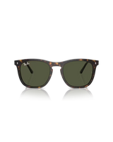 The Ray-Ban RB2210 Sunglasses in Polished Havana & Green
