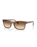 The Ray-Ban RB2226 Sunglasses in Polished Transparent Light Brown & Clear Gradient Brown