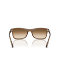 The Ray-Ban RB2226 Sunglasses in Polished Transparent Light Brown & Clear Gradient Brown