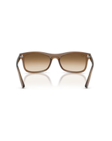 The Ray-Ban RB2226 Sunglasses in Polished Transparent Light Brown & Clear Gradient Brown