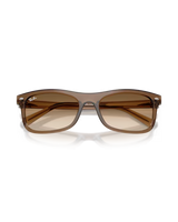 The Ray-Ban RB2226 Sunglasses in Polished Transparent Light Brown & Clear Gradient Brown
