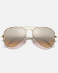 The Ray-Ban Aviator Metal Sunglasses in Gold & Silver