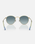 The Ray-Ban Round Metal Gradient Sunglasses in Polished Gold & Blue