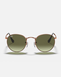 The Ray-Ban Round Metal Sunglasses in Bronze & Copper