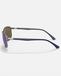 The Ray-Ban RB3671CH Sunglasses in Blue & Gunmetal