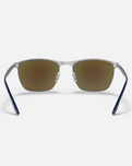 The Ray-Ban RB3686 Polarised Sunglasses in Blue On Gunmetal