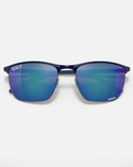 The Ray-Ban RB3686 Polarised Sunglasses in Blue On Gunmetal
