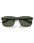 The Ray-Ban RB3721 Sunglasses in Black On Silver