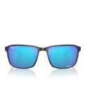 The Ray-Ban RRB3721CH Chromance Sunglasses in Black On Silver