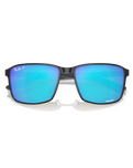 The Ray-Ban RRB3721CH Chromance Sunglasses in Black On Silver