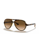 The Ray-Ban Cats 5000 Classic Sunglasses in Polished Light Havana & Light Brown Gradient