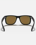 The Ray-Ban Justin Colour Mix Sunglasses in Matte Black & Red