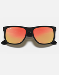 The Ray-Ban Justin Colour Mix Sunglasses in Matte Black & Red