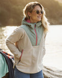 Juana 1/4 Zip Fleece Jacket in Oatmeal